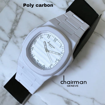ساعة Chairman Geneve Poly Carbon Arabic Baby Grey للرجال