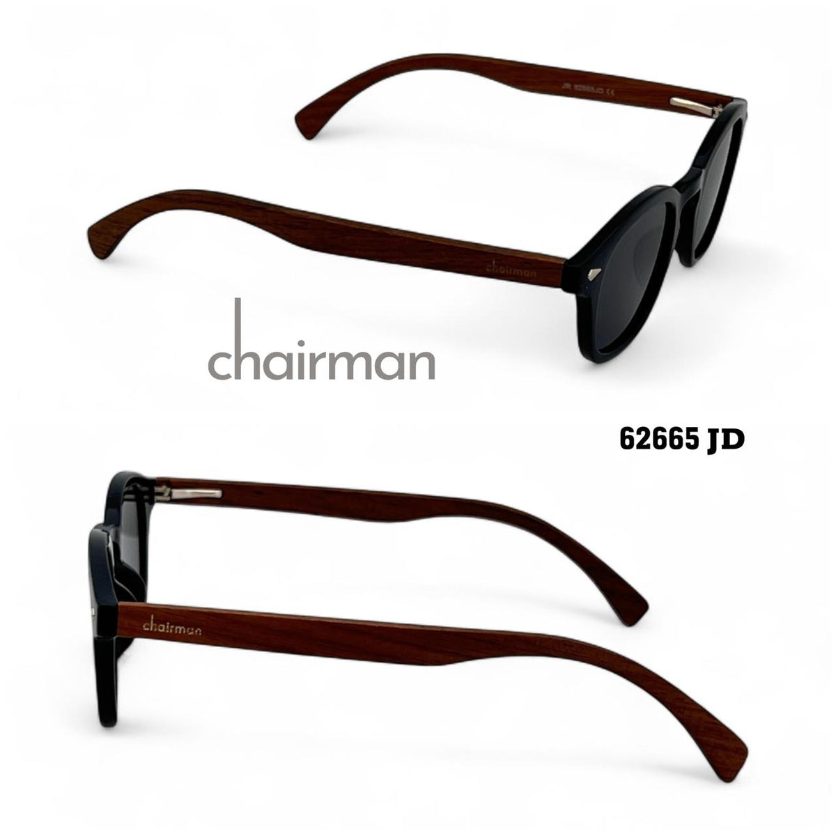 62665 JD Chairman Brown Frame Unisex Black Sunglass