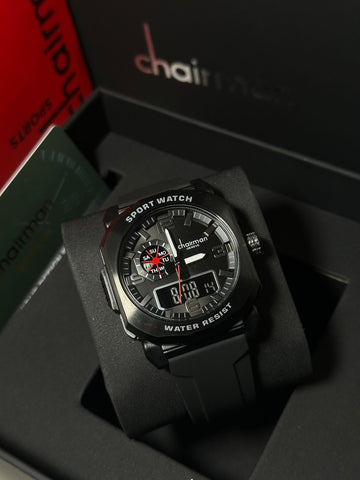 Black Sports Chairman Geneve Gents Watch