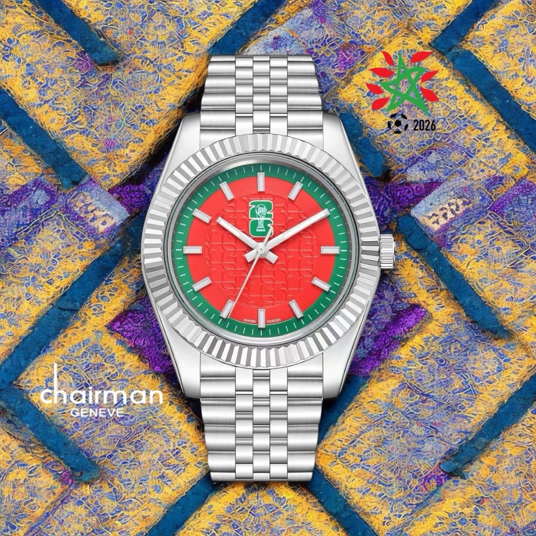 Chairman Geneve 2026 Portugal Dial Silver Chain Gents Watch