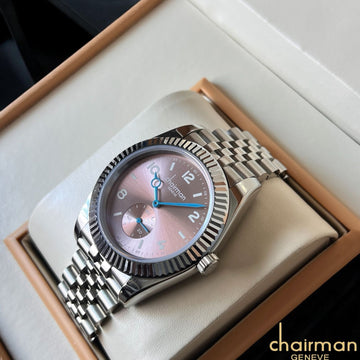 Chairman Geneve Baby Grey Dial Silver Chain Gents Watch