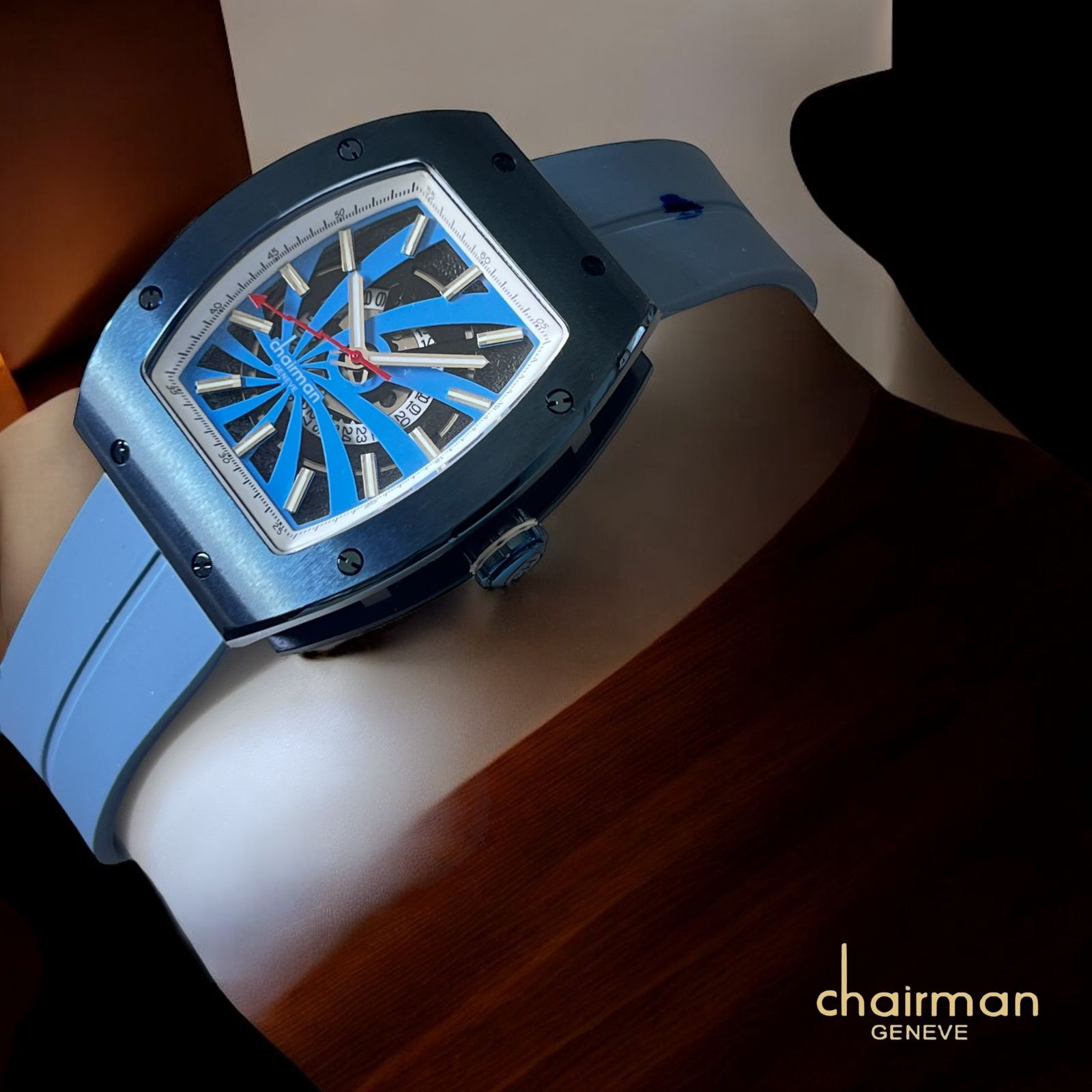 Chairman Geneve Mechanical Dial Blue Gents Watch