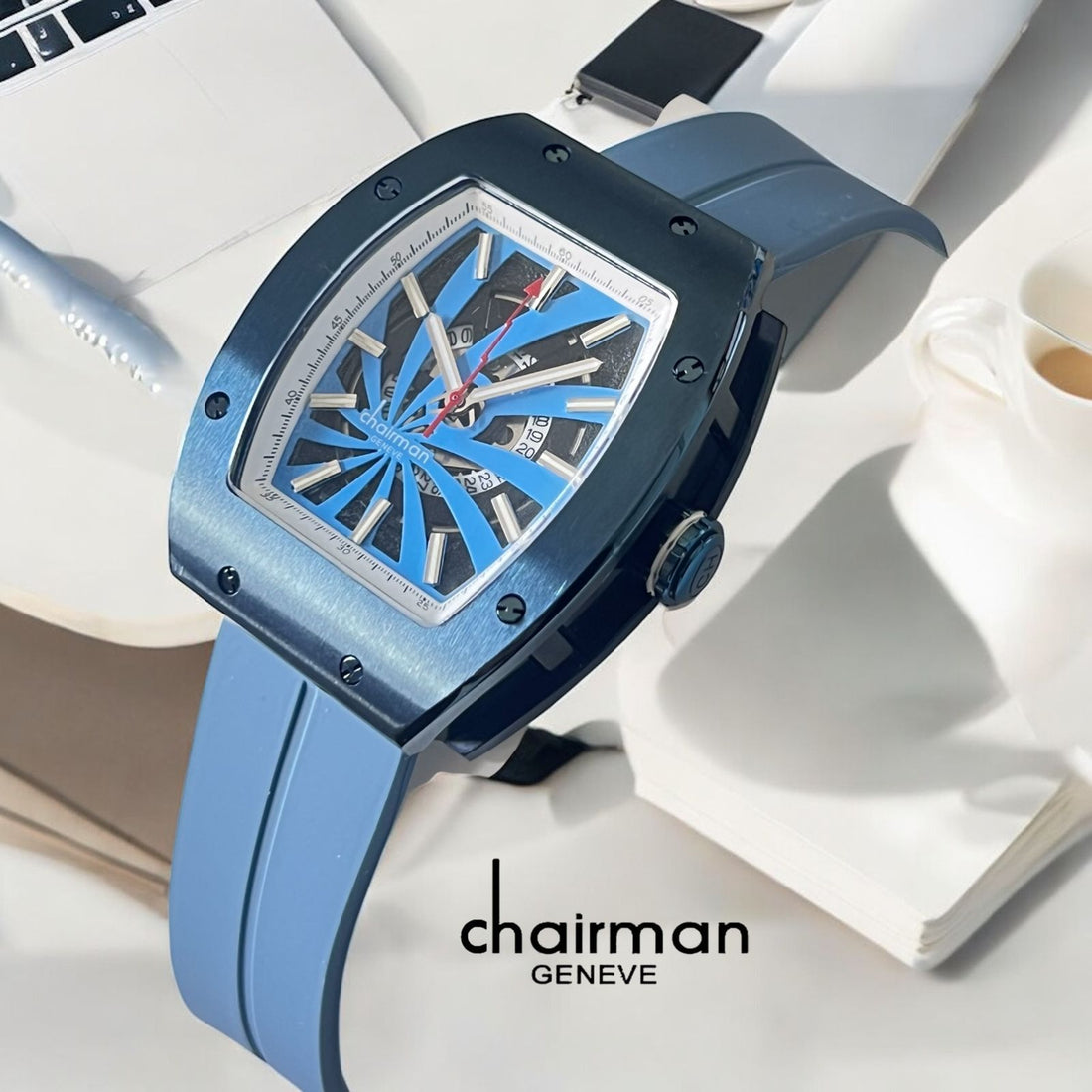Chairman Geneve Mechanical Dial Blue Gents Watch