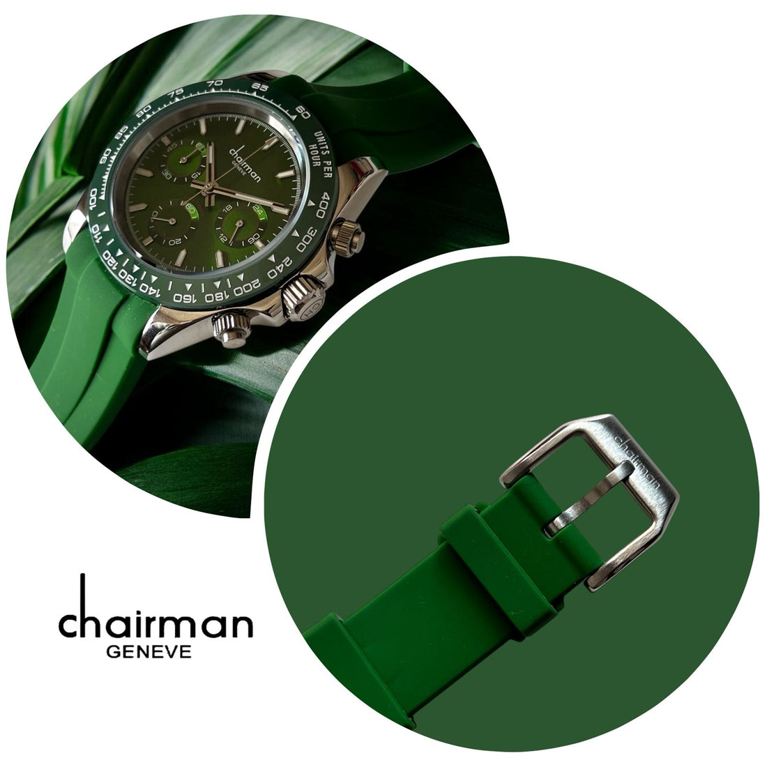 Chairman Geneve Mechanical Dial Green Gents Watch