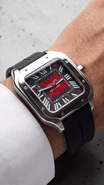 Chairman Geneve Roman Black Dial Black Strap Gents Watch
