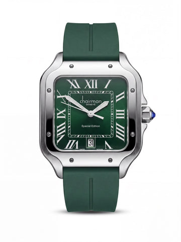 Chairman Geneve Roman Dated Green Dial Green Strap Gents Watch