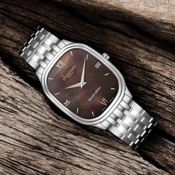 Chairman Geneve Special Edition Roman Brown Dial Silver Chain Gents Watch