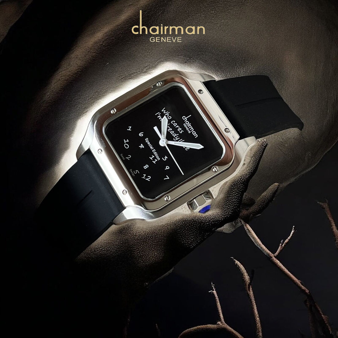 Chairman Geneve Swiss Design Black Gents Watch