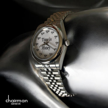 Chairman Geneve Swiss Design White Dial Silver Chain Gents Watch