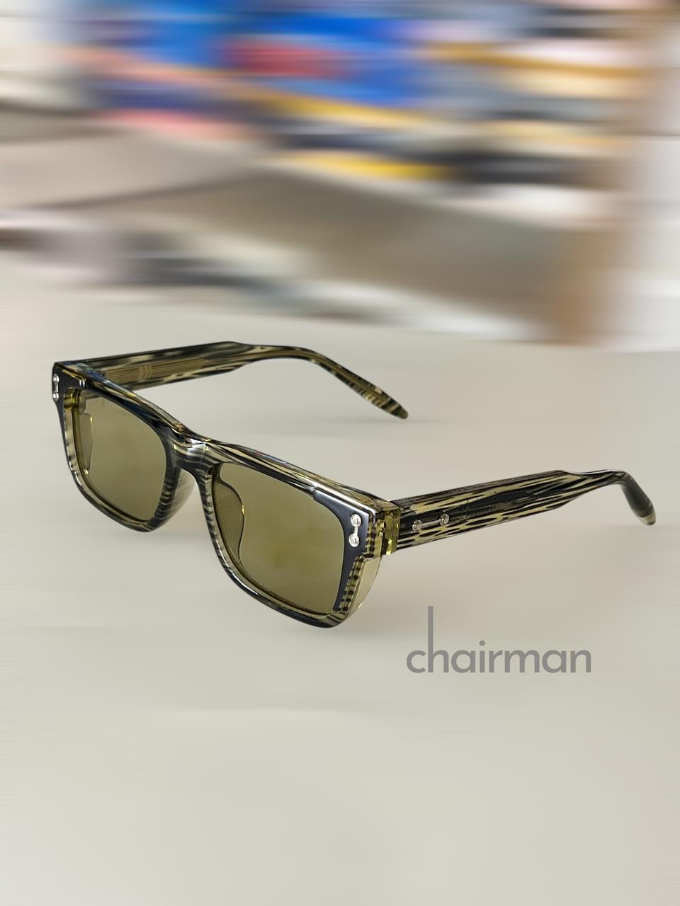 Chairman Transparent Green Luxury Sunglass