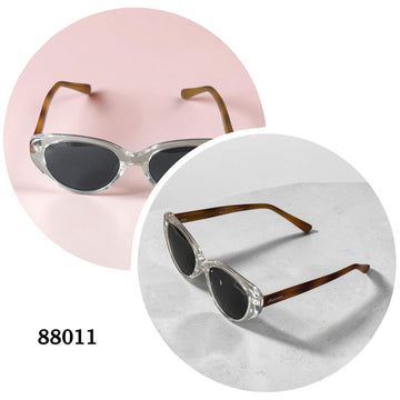 Chairman Luxury Brown And White Frame Grey Sunglass
