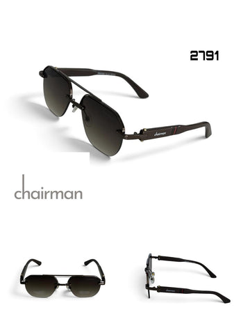 Chairman Luxury Brown Unisex Sunglass