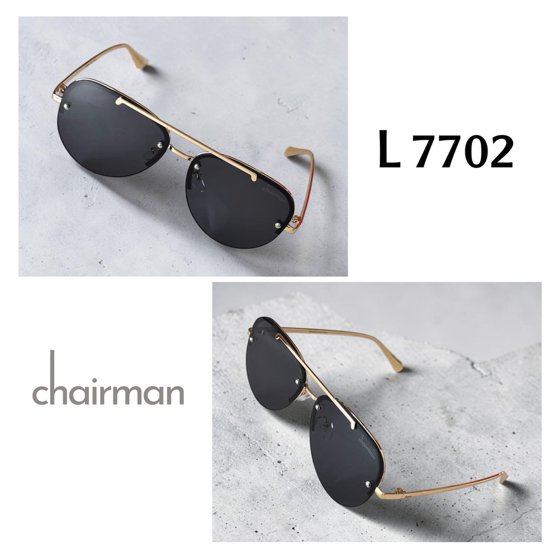 Chairman Luxury l7702 Golden Frame Brown Sunglass