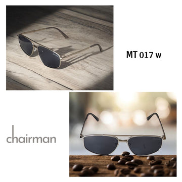 Chairman MTt017W Silver Frame Grey Sunglass