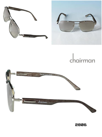 Chairman Wooden Frame Grey Luxury Sunglass