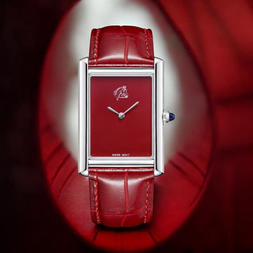 Horse Time Maroon Dial Maroon Strap Gents Watch