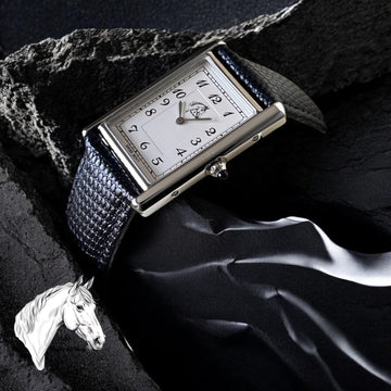 Horse Time White Dial Black Strap Gents Watch
