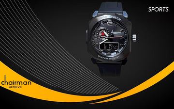 Sport Chairman Geneve Water Resist Black Gents Watch