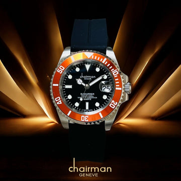 Superlative Chronometer Chairman Geneve Black Dated Dial Black Strap Gents Watch