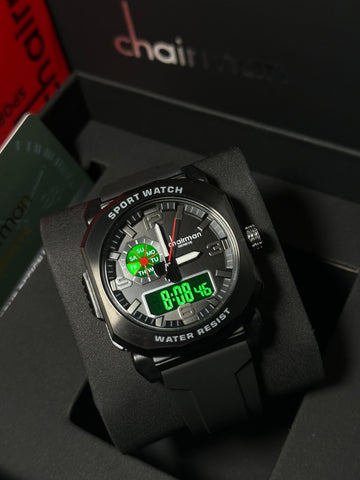 Water Resist Black Chairman Geneve Gents Watch