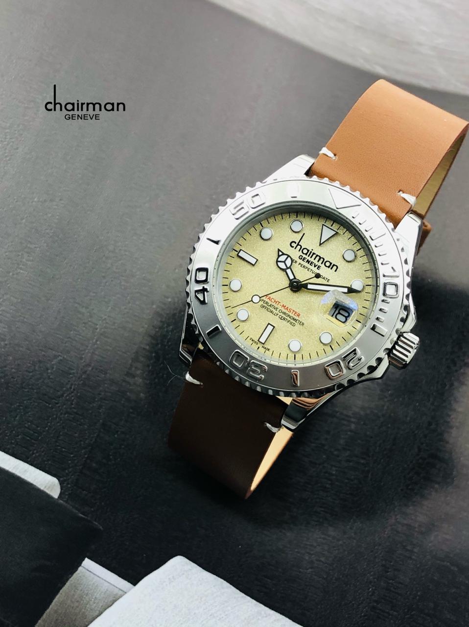 ساعة Chairman Brown Strap للرجال بإصدار خاص